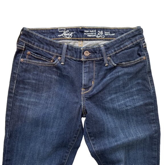 LEVI'S STRAUSS & CO Women Demi Curve Classic Boot Cut Jeans 28 denim - Picture 3 of 9